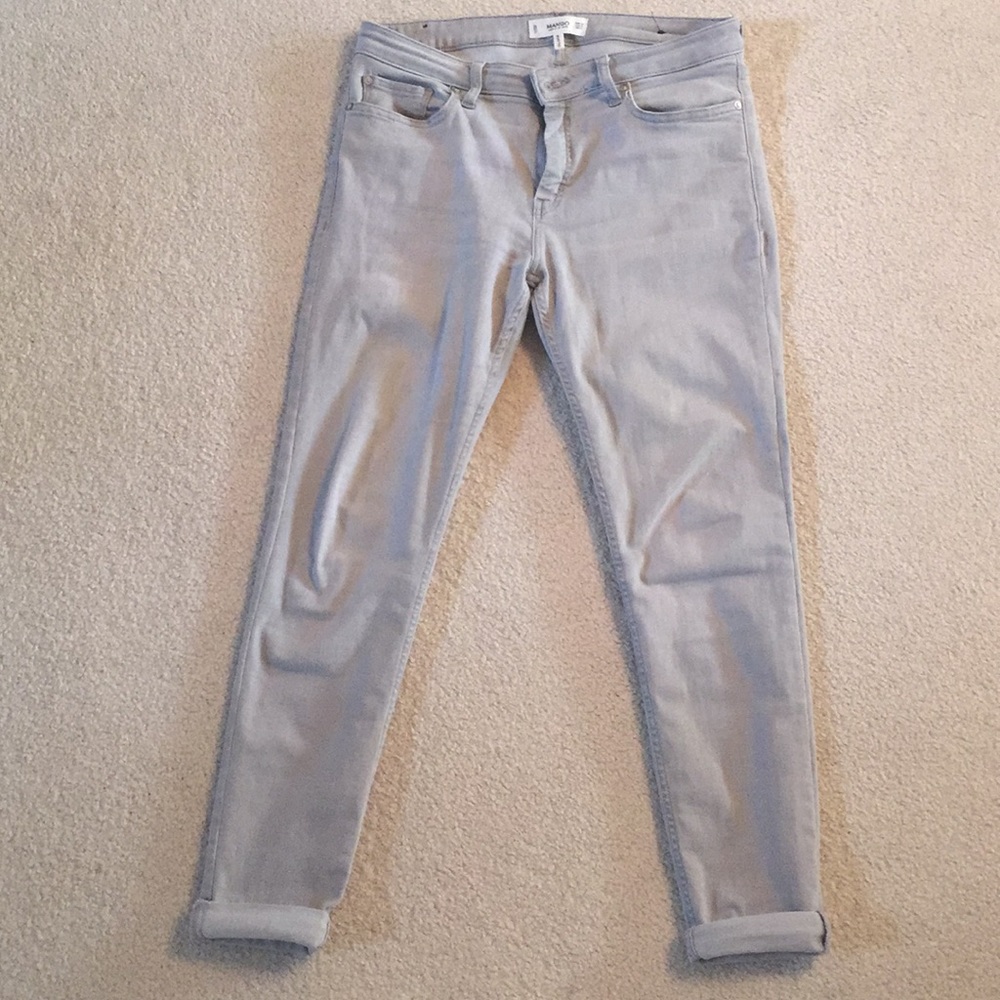 Mango Olivia light grey skinny jeans